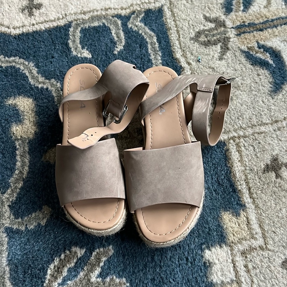 Lightly used tan wedges